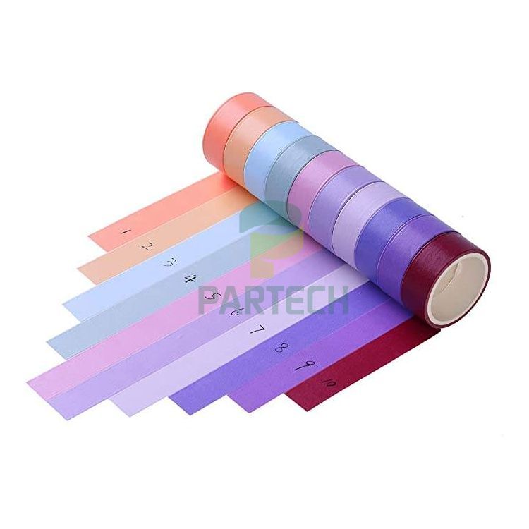 Fita de papel Washi multicolorida